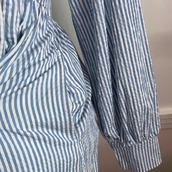 BDG Urban Outfitters • Blue and White Striped Seersucker Dress - Picture 4 of 7